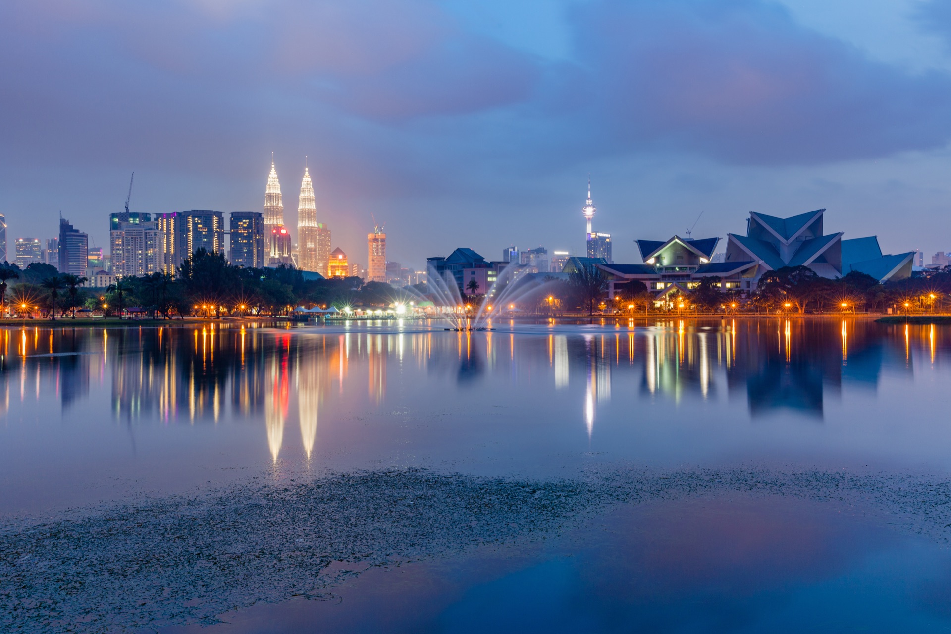 Kuala Lumpur skyline at night — CSNET advances Malaysia's cybersecurity frontier